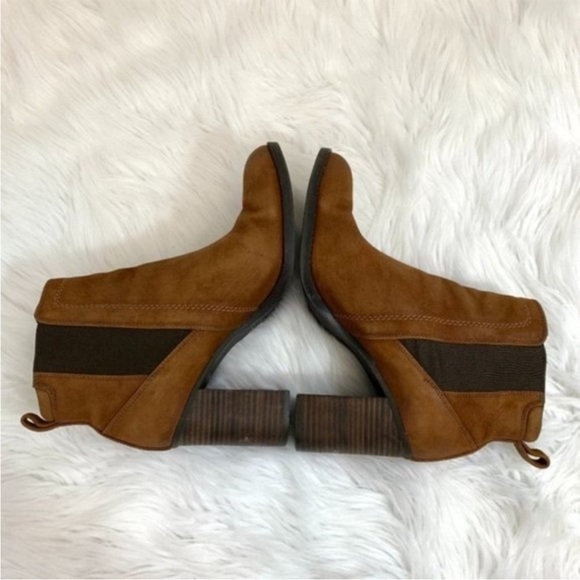 Franco Sarto Odette Cognac Suede Ankle Bootie - Picture 2 of 4